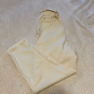 Zara High Waisted Cream Denim